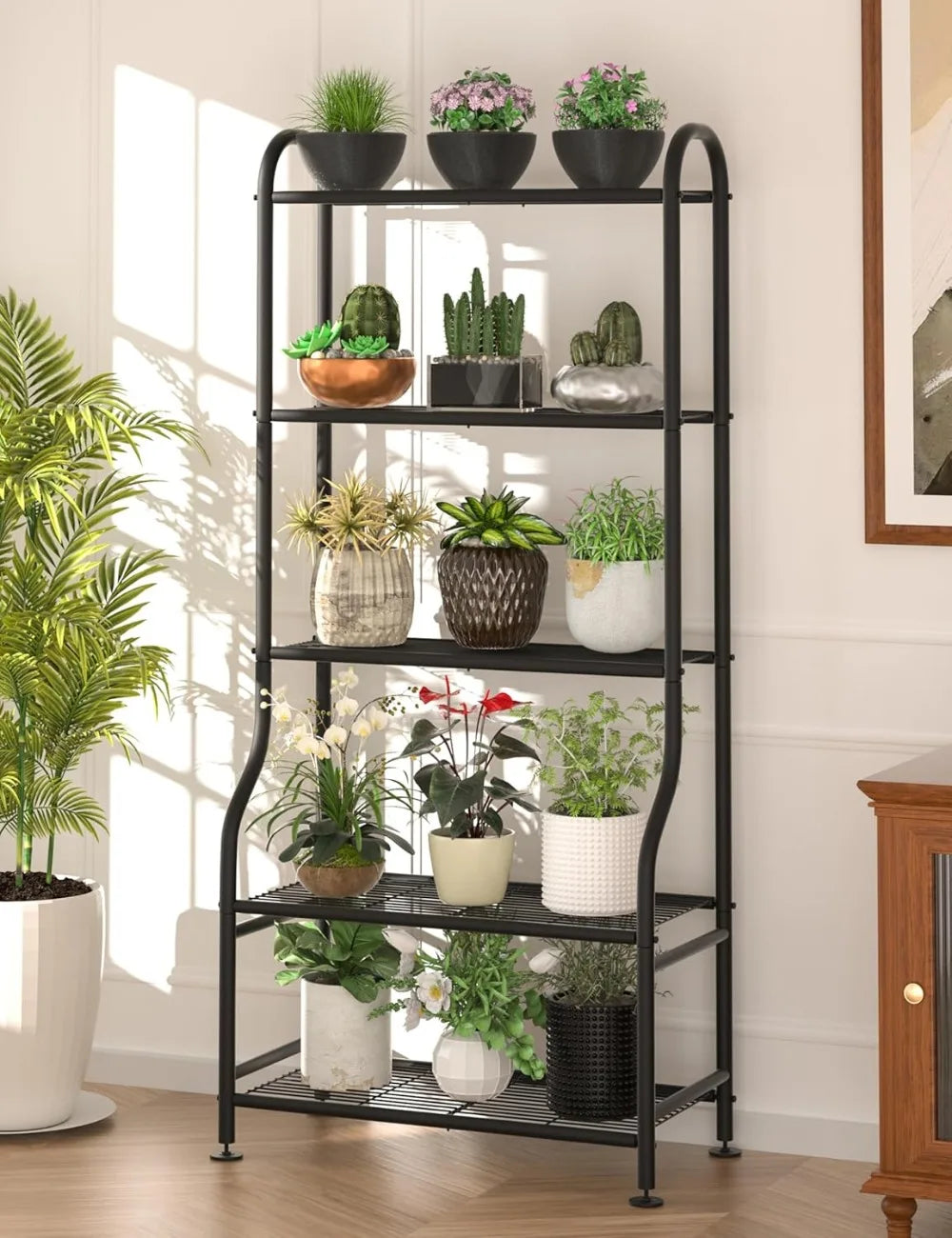 5 Plank Metal Plant Stand